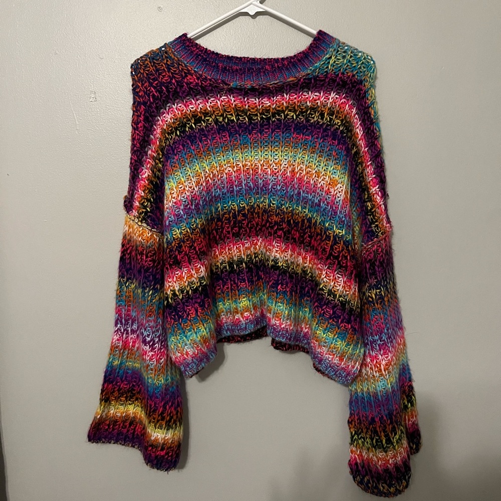 Altar’d State Cropped Multicolor Sweater